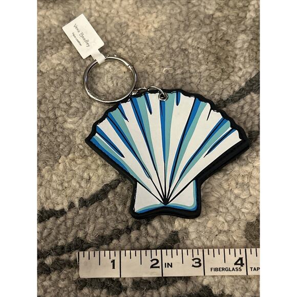 NWT Vera Bradley SEA SHELL Shore Enough Mirror Key Ring Bag Charm MSRP $39 - Picture 6 of 6